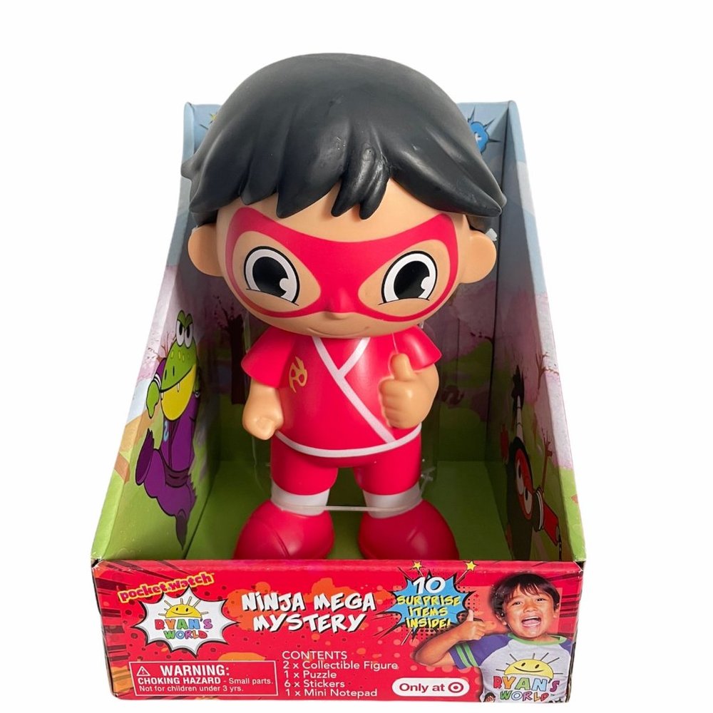 RYAN'S WORLD NINJA MEGA MYSTERY COIN BANK with 10 SURPRISES